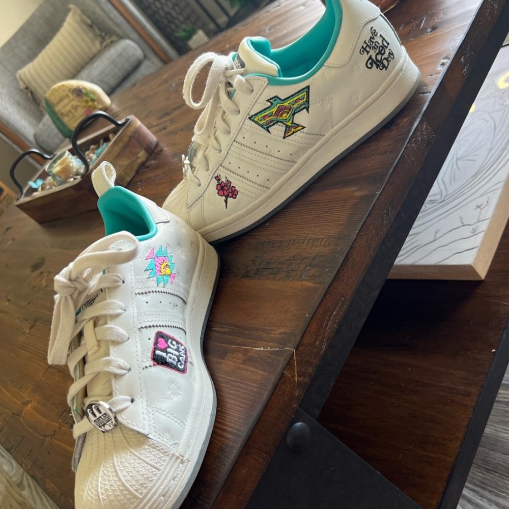 Adidas white sneakers